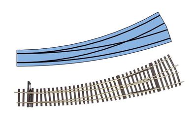 Lenz 45034 Bogenweiche links 30° r=1028,70mm, hand Spur 0