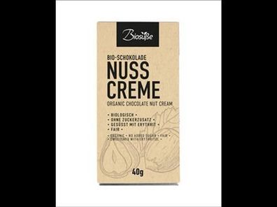 Biosüße Biosüße Bio-Schokolade Nusscreme Tafel 40g 40g