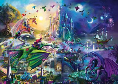 Nächtlicher Drachen-Wettstreit