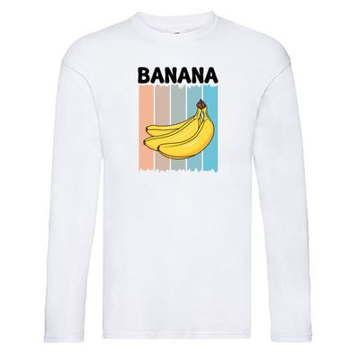 Retro Banana | Bannane | Frucht Long Sleeve Weiß
