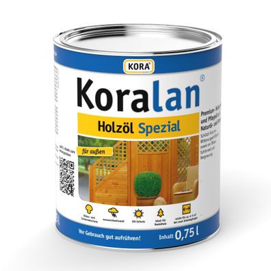 Koralan Holzöl Spezial - Größe: 2,5 liter Eimer Farbe: Salzgrün