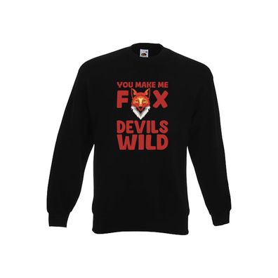 Denglisch | Englisch Spruch | Fox Devils Wild Sweatshirt Schwarz