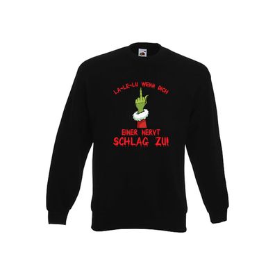 La Le Lu | Weihnachten | Weihnachtsmuffel | Lichter v3 Sweatshirt Schwarz