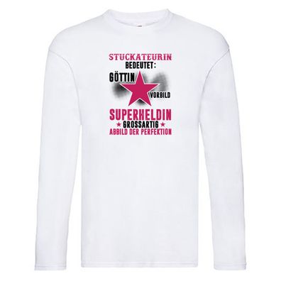 Bedeutung von Stuckateurin | Innenausbau Long Sleeve Weiß