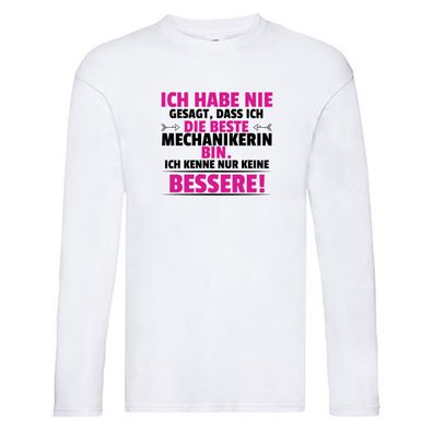 Die Beste Mechanikerin | KFZ Long Sleeve Weiß