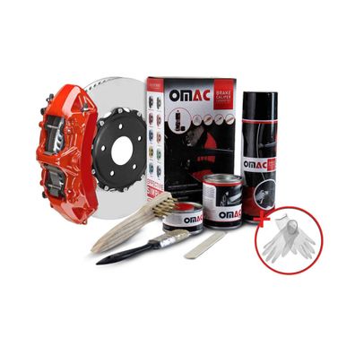 OMAC Bremssattellack Bremssattelfarbe Texas Rot Glänz Auto Lack Set