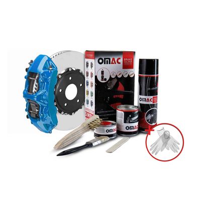 OMAC Bremssattellack Bremssattelfarbe Florida Blau Auto Lack Set Hitzebeständig