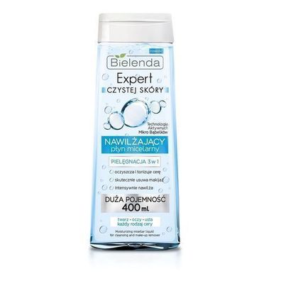 Bielenda 3-in-1 Feuchtigkeitsspendendes Mizellenwasser, 400 ml - Experte fuer Rei