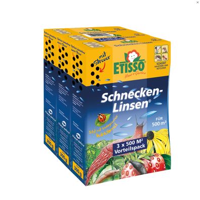 ETISSO® Schnecken-Linsen®, 3 x 300 g in Streu-Faltschachtel