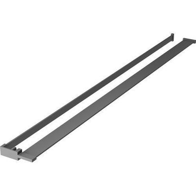 Mexen Wandregal für Duschwand mit Handtuchhalter, Gun Metal - 800-02-95