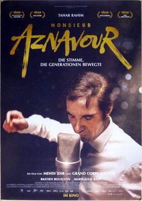 Monsieur Aznavour - Original Kinoplakat A0 - Tahar Rahim - Filmposter