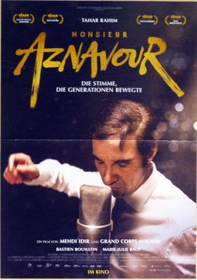 Monsieur Aznavour - Original Kinoplakat A3 - Tahar Rahim - Filmposter*