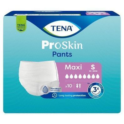 Tena Pants ProSkin Maxi S, 10 Stueck - Saugstarke Einweghosen fuer sicheren Komfor