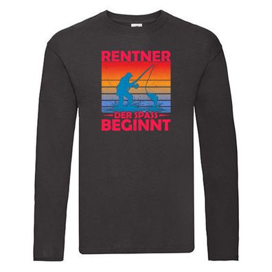 Rentner der spaß beginnt | Ruhestand | Angler | Angeln Long Sleeve Schwarz