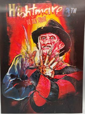 3D-Bild/Effekt-Flip-Halloween, reddy Krüger, ichael Myers-30x40cm-ohne Rahmen