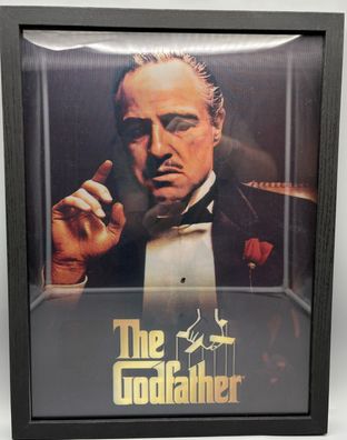 3D-Bild/Effekt-Flip-Der Pate-Kult/Retro Bild-The Godfather-30x40cm-mit Rahmen