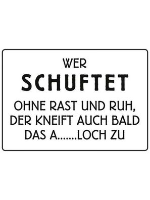 Wer schuftet ohne Rast, Blechpostkarte 10,5 x 14,8 cm, PC302/029