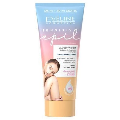 Eveline Sanfte Enthaarungscreme fuer Empfindliche Haut, 175 ml