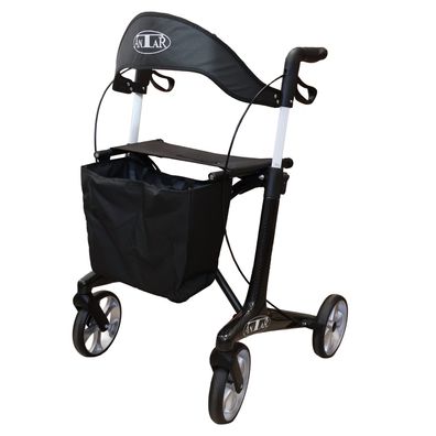 Antar Carbon Rollator faltbar ultra leicht mit Rückengurt 5,9 kg 150 kg Gehhilfe