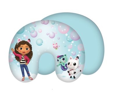 Gabby´s Dollhouse U-förmiges Reisekissen – Weiches Nackenkissen für Flugzeug,