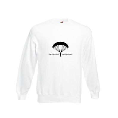 Gleitschirm | Motiv Paragleiter | Gleitschirmfliegen vl1 Sweatshirt Weiß