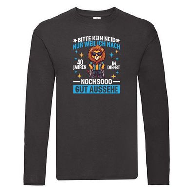 40 Jahre im Dienst | Arbeitsjubiläum | Arbeit Long Sleeve Schwarz