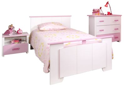 Parisot Biotiful 3 Kinderzimmer 3-tlg Weiß/Rosa