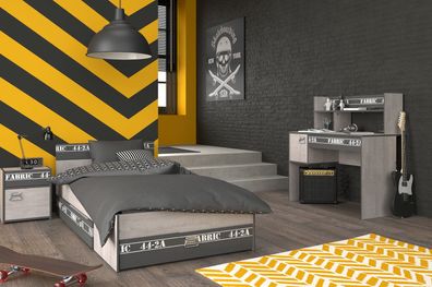 Parisot Fabric 15 Jugendzimmer 4-tlg Grau mit Bett