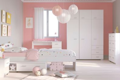 Parisot Galaxy 151A Jugendzimmer 5-tlg Weiß mit Bett