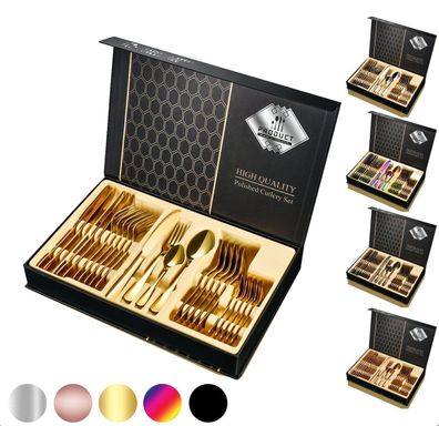 Besteckset 24-tlg Edelstahl für 6 Pers. mit Geschenkbox