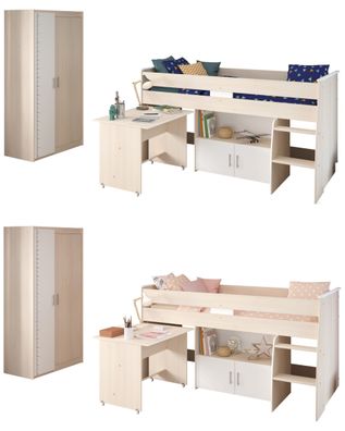 Parisot Charly Jugendzimmer 5-tlg mit Bett & Schrank
