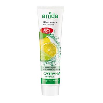 Glycerin-Handcreme mit Zitrone & Limette - Feuchtigkeit & Pflege - 125 ml für ge