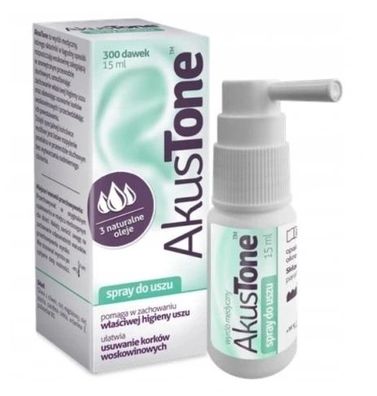 Akustone Ohrenspray - Medizinisches Hilfsmittel, 15 ml, Hergestellt in Polen, vo