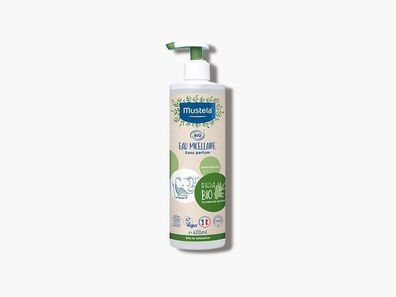 Mustela Bio Mizellenwasser, 400 ml - Sanfte Reinigung für sensible Haut