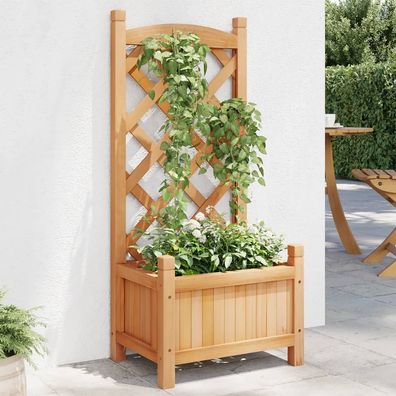 Mega-Shop XL | Pflanzkübel mit Spalier | Rankhilfe | Blumenkübel | Tannenholz