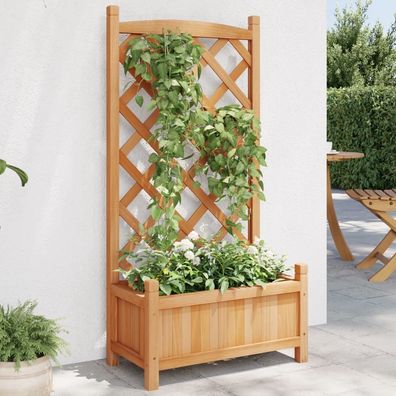 Mega-Shop XL | Rankhilfe | Blumenkübel | Pflanzkübel mit Spalier | Tannenholz