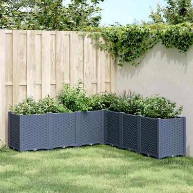 Gemüsegarten | Blumenkübel | Pflanzkübel | Kräuterbeet | Hochbeet | Rattan-Optik