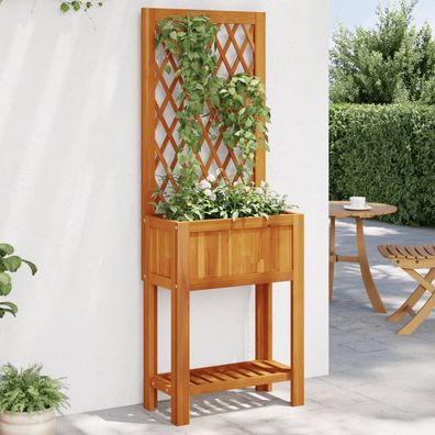 TOP Pflanzkübel | Hochbeet mit Rankgitter & Ablage | Balkonbeet | Blumenkübel