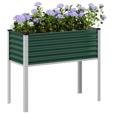 Hochbeet | Kräuterbeet | Pflanzkübel | Gemüsebeet | Blumenkasten | 100cm | Stahl