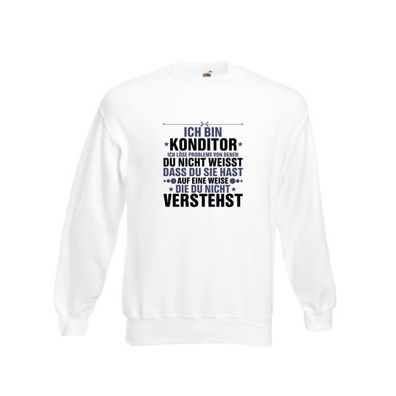 Löse Probleme: Konditor | Konditorei v2 Sweatshirt Weiß