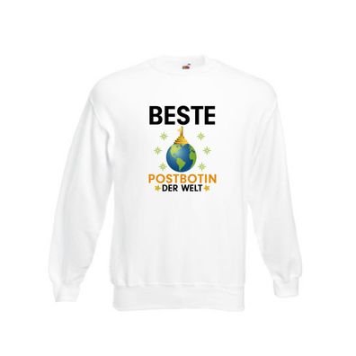 Welt Beste Postbotin | Beruf Post | Briefträger Sweatshirt Weiß