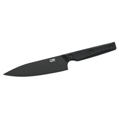 CJH Kochmesser klein, VG10 Stahl, Micarta, schwarz