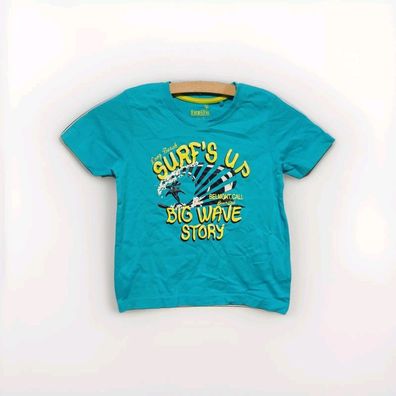 Lupilu Gr. 110/116 T-Shirt Junge Kurzarmshirt Blau mit print Shortsleeve - B8