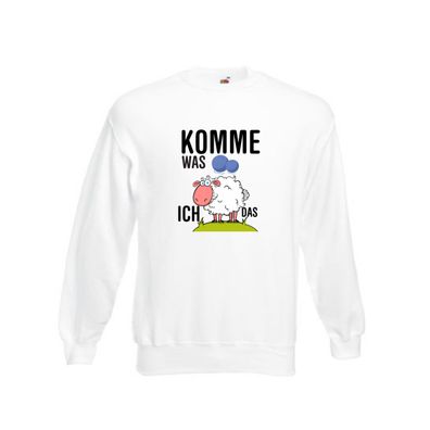 Komme was Wolle | häkeln | Häkelzubehör | Schaf Sweatshirt Weiß