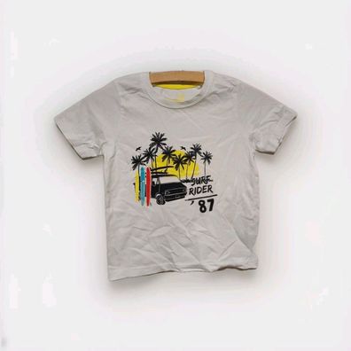 Lupilu Gr. 110/116 T-Shirt Junge Kurzarmshirt weiß mit print Shortsleeve - B8