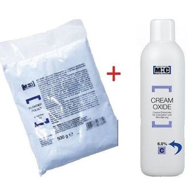 M: Meister Coiffeur Blondierpulver 500 g + Cream Oxide 6 % 1000 ml