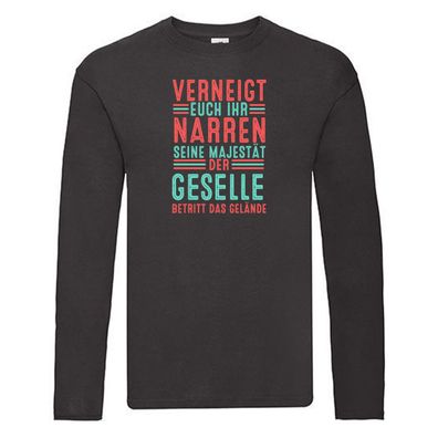 Verneigt euch: Geselle | Handwerker Long Sleeve Schwarz