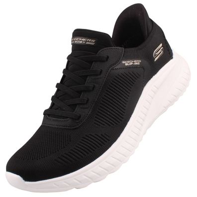 Skechers Slip-Ins Bobs Squad Chaos Current Muse Damen Sneaker Schwarz/Weiß 117497-BLK