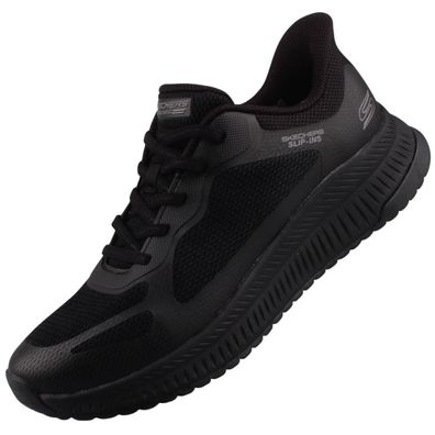 Skechers Slip-Ins Bobs Squad 4 Staple Look Damen Sneaker Schwarz 117624-BBK