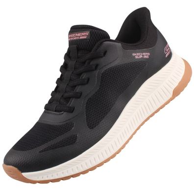 Skechers Slip-Ins Bobs Squad 4 Staple Look Damen Sneaker Schwarz 117624-BLK